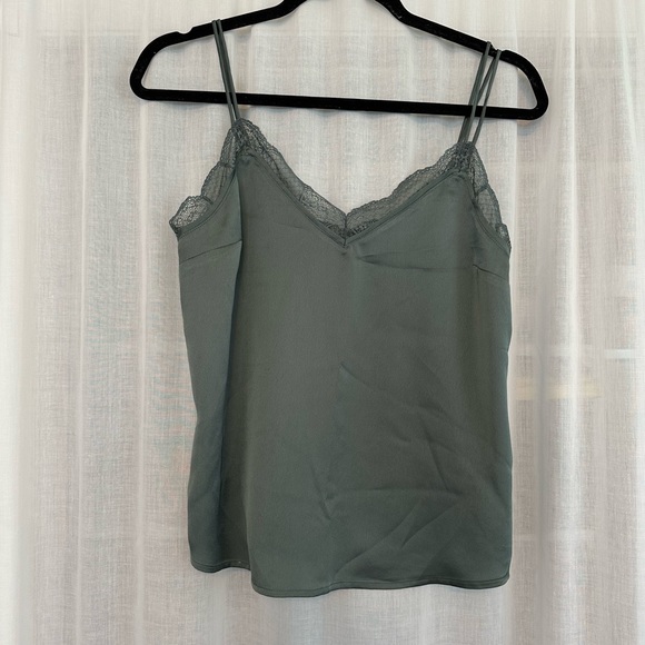 Abercombie & Fitch light sage green lace cami - Picture 3 of 4